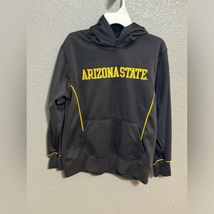 Arizona State University Charcoal Gray and Gold Embroidered Hoodie M 12/14